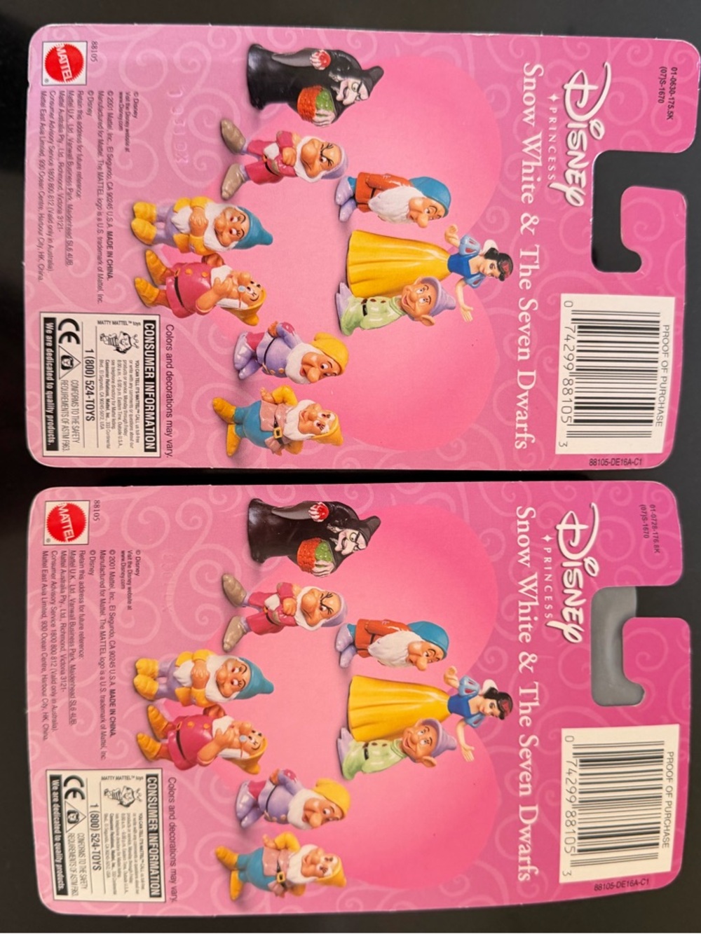 Disney Princess Snow White and Seven Dwarfs Figurines  Complete Set Mattel 2001 - Picture 4 of 12